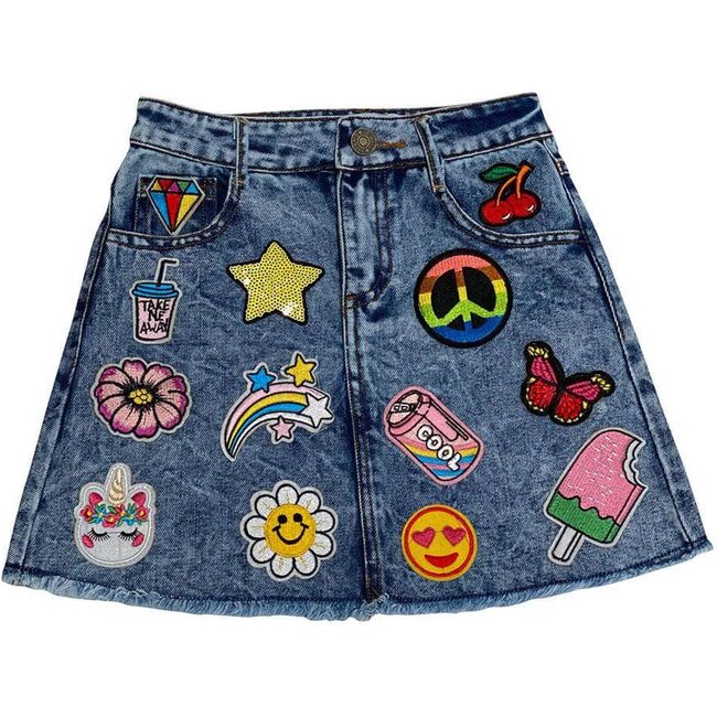 All About The Patch Denim Skirt, Denim