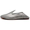 Leather Slide Loafer, Gray - Flats - 1 - thumbnail