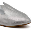 Leather Slide Loafer, Gray - Flats - 2
