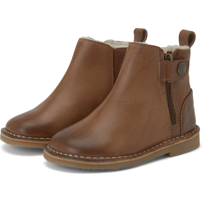 Winston Fur-lined Boot Tan Burnished Leather