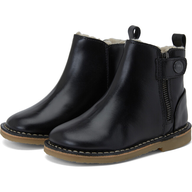 Winston Fur-lined Boot Black Leather