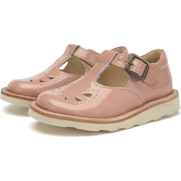 Darcey Barefoot Leather T-Bar Shoe - Rose