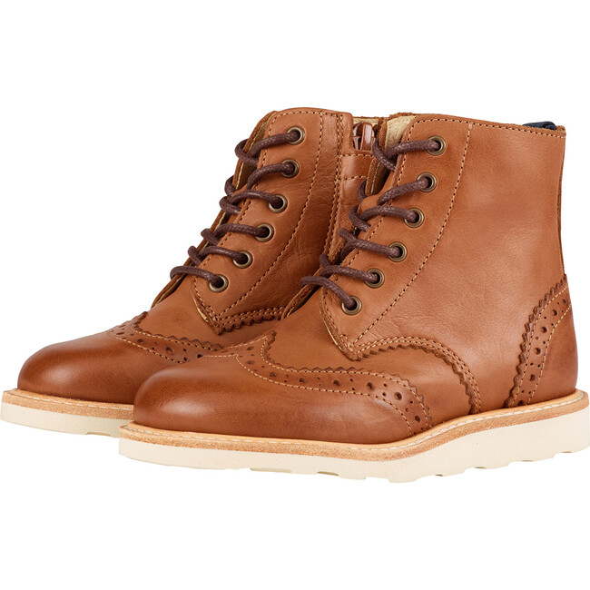 Sidney Brogue Boot Tan Burnished Leather