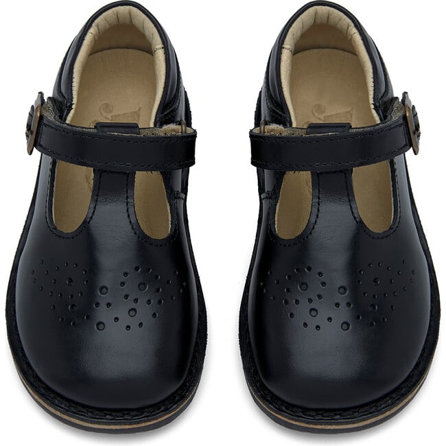 Penny Velcro T-bar Shoe Black Leather - Mary Janes - 3