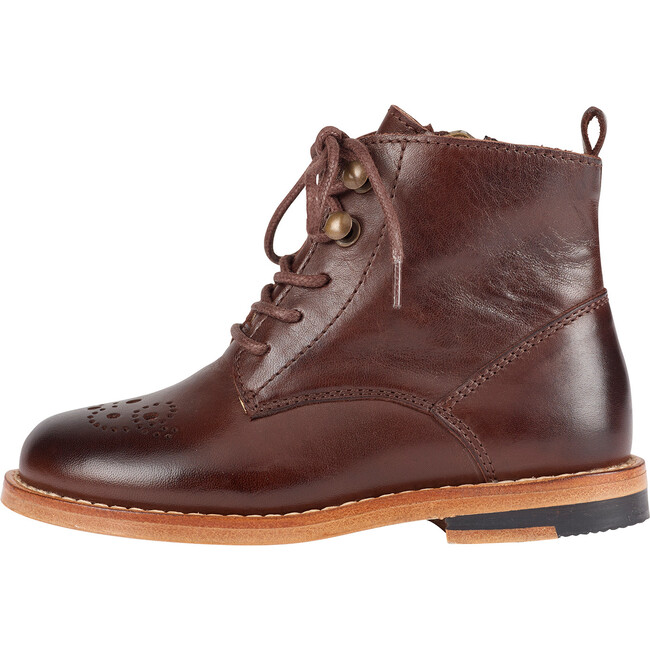 Buster Brogue Boot Dark Brown Burnished Leather