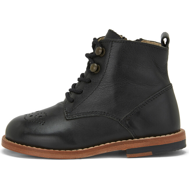 Buster Brogue Boot Black Leather