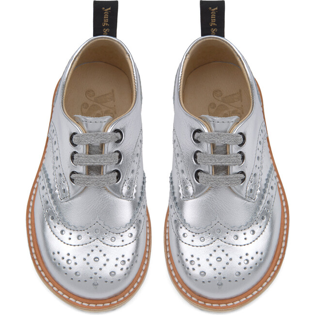 Brando Brogue Shoe Silver Leather - Loafers - 3