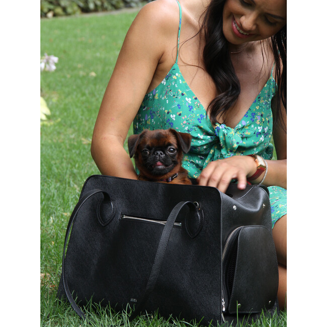 The Shaya Pet Carrier, Black Vegan Canvas - Pet Carriers & Totes - 3