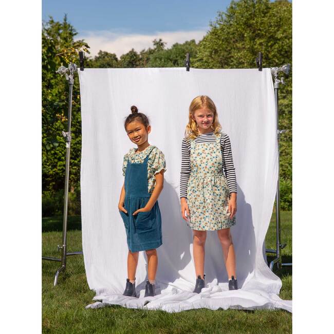 Millie Pinafore Dress, Blue - Dresses - 5