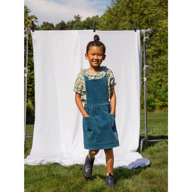 Millie Pinafore Dress, Blue - Dresses - 6