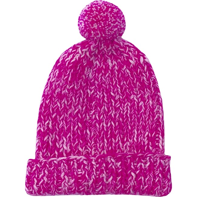 Speckled Pom Hat, Hot Pink