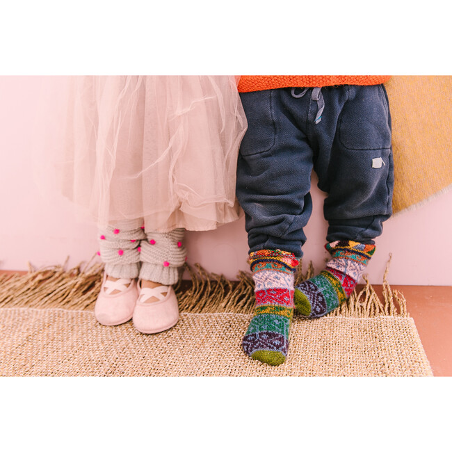 Dot Leg Warmers, Oatmeal - Leg Warmers - 2