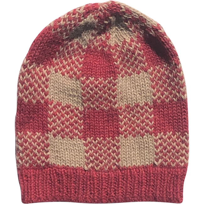 Check Hat, Red/Oatmeal
