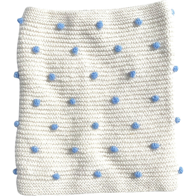 Infinity Scarf Ivory/Blue Dot - Scarves - 1