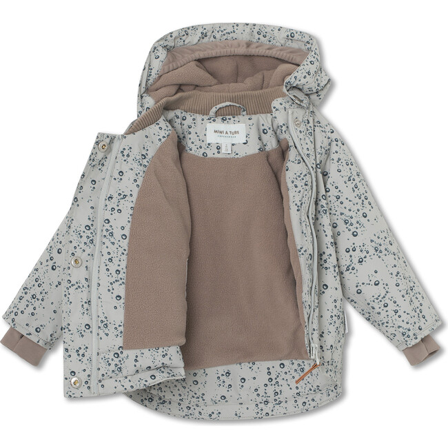 Printed waterproof Wang Jacket, Moon Grey - Parkas - 3
