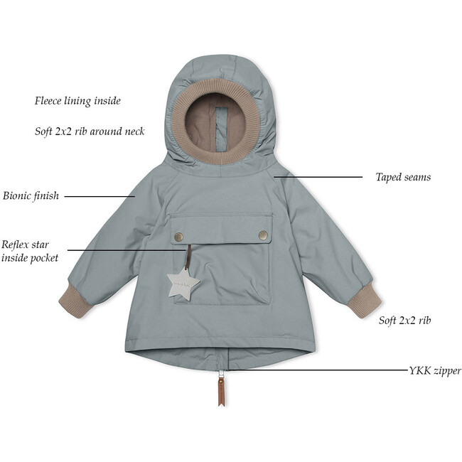 Baby Wen Anorac, Withered Rose - Jackets - 4