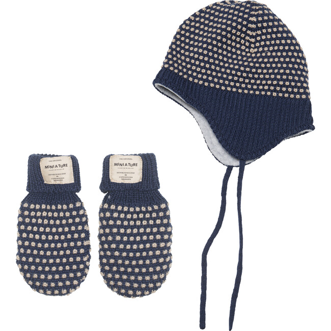Celie Merino Wool Gloves, Blue - Gloves - 3