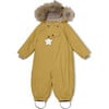 Wisti Oeko-tex Waterproof Snowsuit with Natural Fur-Dried Tobacco - Snowsuits - 1 - thumbnail