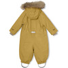 Wisti Oeko-tex Waterproof Snowsuit with Natural Fur-Dried Tobacco - Snowsuits - 2