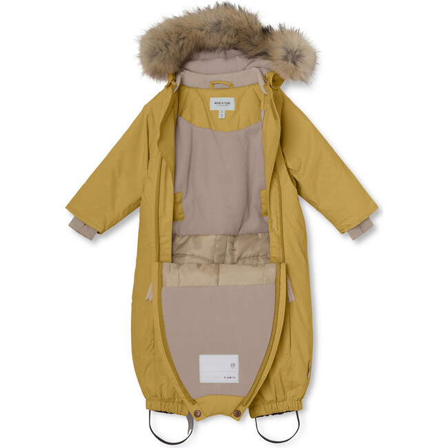 Wisti Oeko-tex Waterproof Snowsuit with Natural Fur-Dried Tobacco - Snowsuits - 3