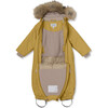 Wisti Oeko-tex Waterproof Snowsuit with Natural Fur-Dried Tobacco - Snowsuits - 3