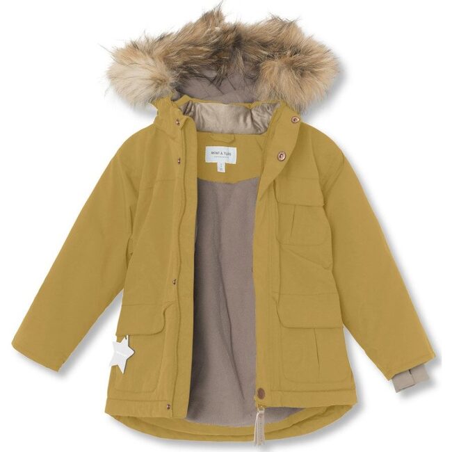 Walder Oeko-tex Waterproof Fur Jacket, Dried Tobacco - Parkas - 3