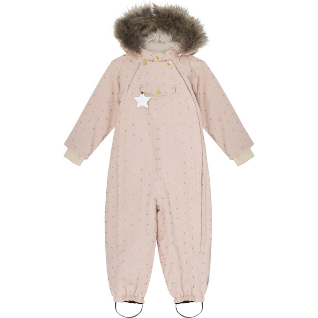 Special Edition Wisti Fur Snowsuit, Rose Smoke - Snowsuits - 1