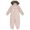 Special Edition Wisti Fur Snowsuit, Rose Smoke - Snowsuits - 1 - thumbnail