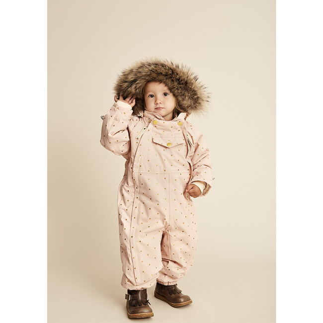 Special Edition Wisti Fur Snowsuit, Rose Smoke - Snowsuits - 3