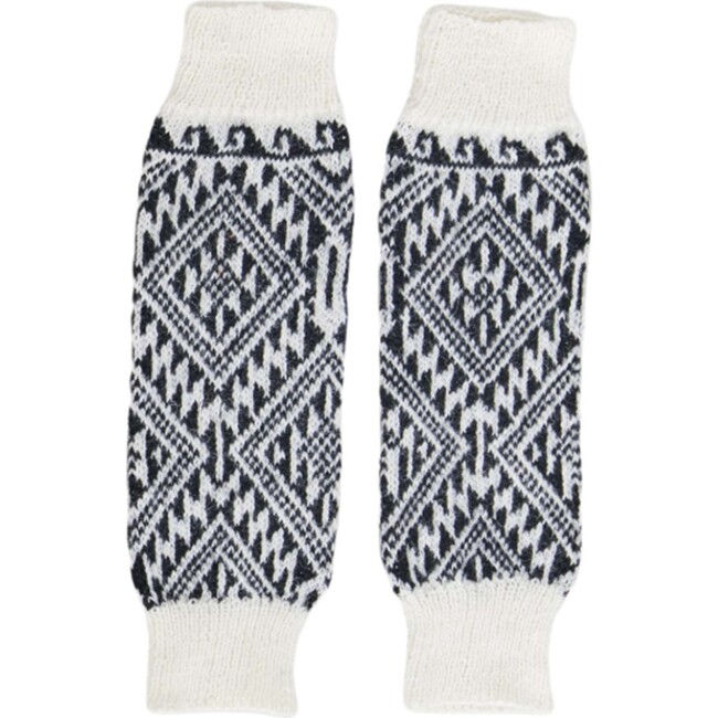 Leg/Arm Warmers, Black/White Aztec - Leg Warmers - 1