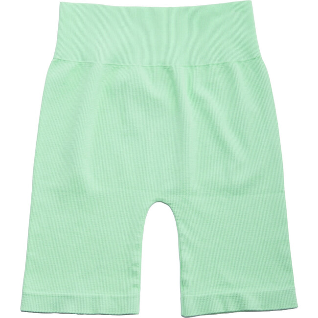 Women's Bai Ribbed Biker Shorts, Lime Green - Shorts - 1