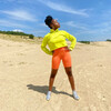 Women's Bai Ribbed Biker Shorts, Orange - Shorts - 2