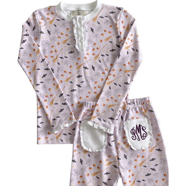 Hocus Pocus Halloween Pima Cotton Pajama Set, Lavender