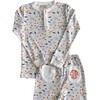 Hocus Pocus Halloween Pima Cotton Pajama Set, Blue - Pajamas - 1 - thumbnail