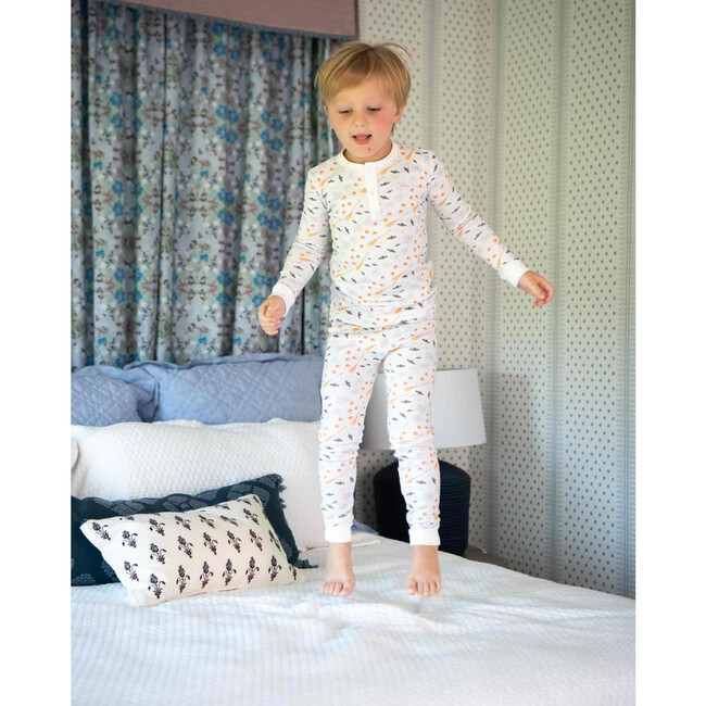 Hocus Pocus Halloween Pima Cotton Pajama Set, Blue - Pajamas - 2