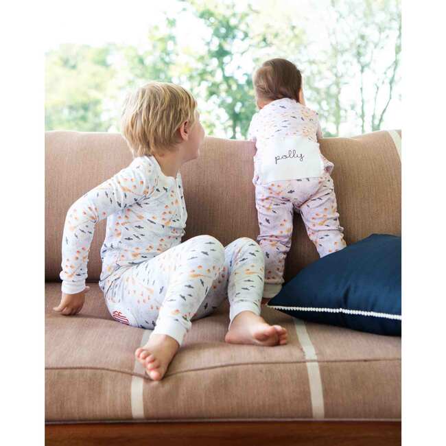 Hocus Pocus Halloween Pima Cotton Pajama Set, Blue - Pajamas - 3