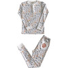 Hocus Pocus Halloween Pima Cotton Pajama Set, Blue - Pajamas - 4