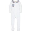 Floral Collar Onesie, White - Onesies - 1 - thumbnail
