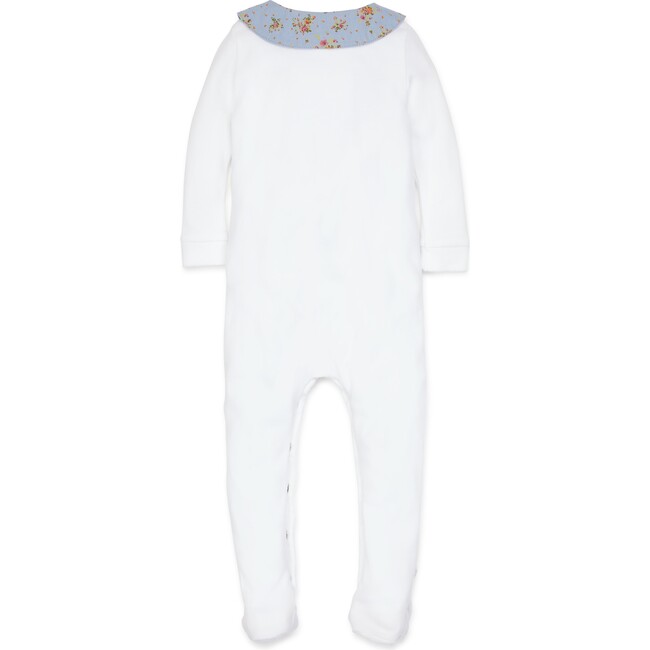 Floral Collar Onesie, White - Onesies - 3