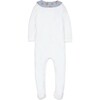 Floral Collar Onesie, White - Onesies - 3
