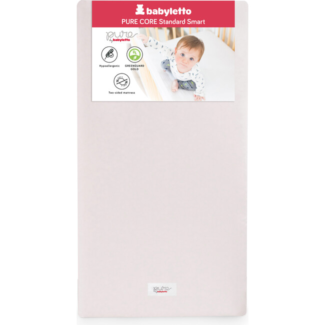 Pure Core Crib Mattress & Smart Water Repellent Cover, White - Mattresses - 1
