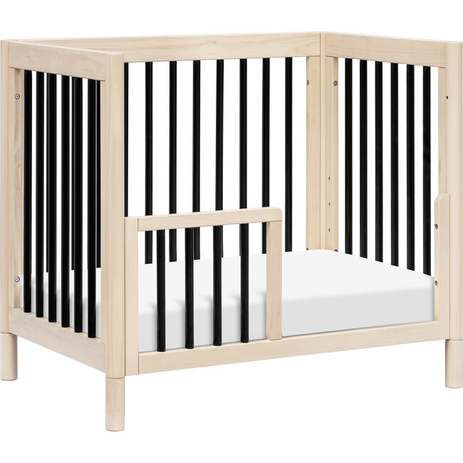 Gelato 4-in-1 Convertible Mini Crib, Washed Natural/Black - Cribs - 9