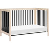 Gelato 4-in-1 Convertible Crib with Toddler Bed Conversion Kit, Washed Natural/Black - Cribs - 9