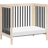 Gelato 4-in-1 Convertible Mini Crib, Washed Natural/Black - Cribs - 10 - thumbnail