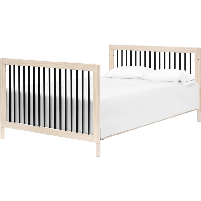 Gelato 4-in-1 Convertible Crib with Toddler Bed Conversion Kit, Washed Natural/Black - Cribs - 6