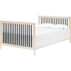 Gelato 4-in-1 Convertible Crib with Toddler Bed Conversion Kit, Washed Natural/Black - Cribs - 6 - thumbnail