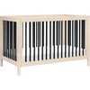 Gelato 4-in-1 Convertible Crib with Toddler Bed Conversion Kit, Washed Natural/Black - Cribs - 7