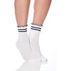 The Women's Ruffle Stripe Sock, White - Socks - 1 - thumbnail