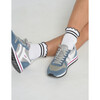 The Women's Ruffle Stripe Sock, White - Socks - 3