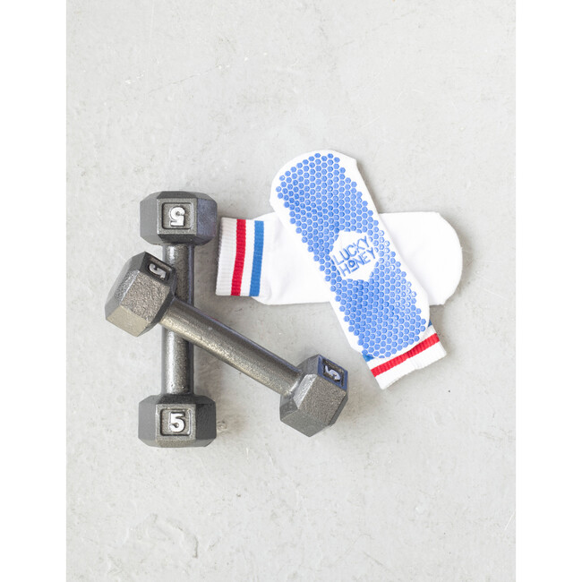 The Women's Boyfriend Sock, Red and Blue - Socks - 6